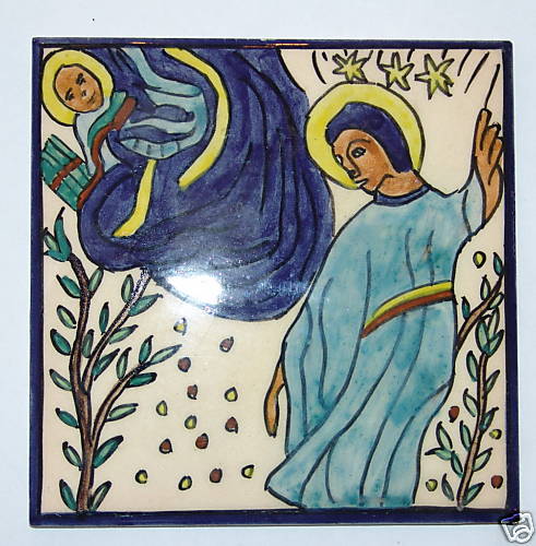 Handpainted Armenian Ceramic Tile, Jerusalem