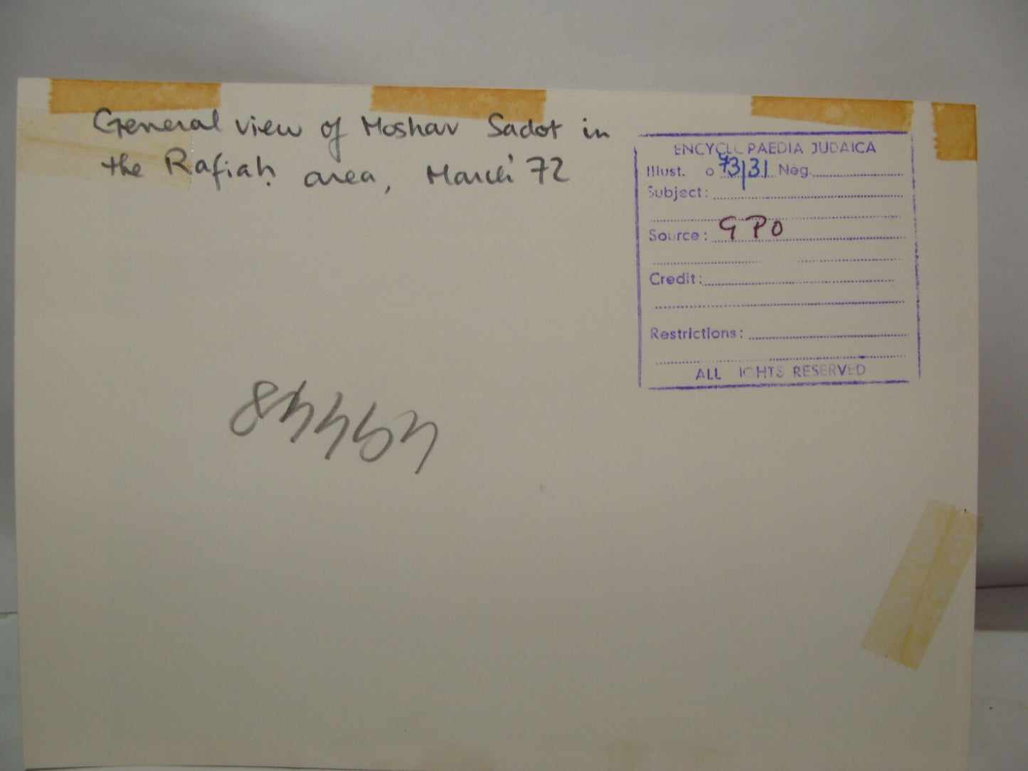 Photo Jewish Ad 1972 Israel Israeli Settlement Moshav Sadot Yamit Sinai Rafiah