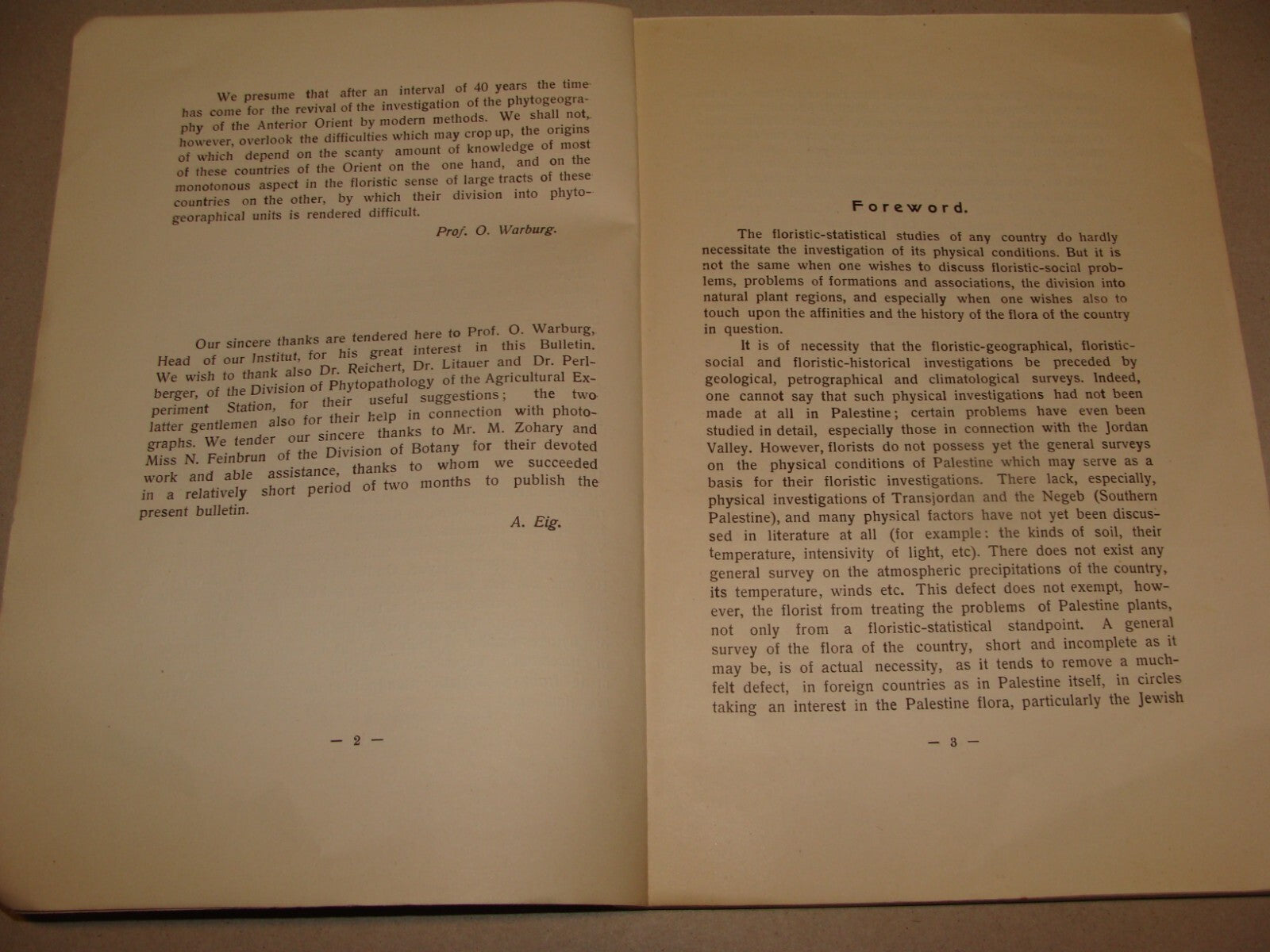 Book Jewish 1927 VEGETATION OF PALESTINE Israel EIG Agriculture Zionist Medical