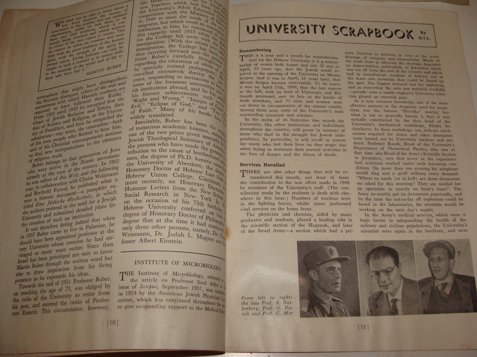 Booklet Jewish Israel Israeli Jerusalem Mount Scopus Hebrew University 1958