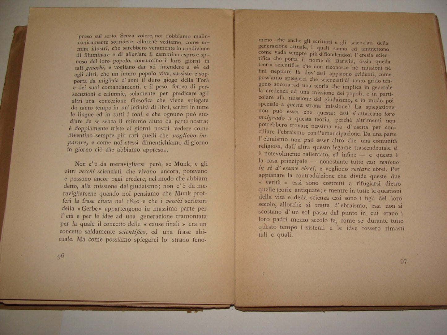 Book Jewish 1922 Auto Emancipation Italy Italian Zionist Pinsker Ussishkin