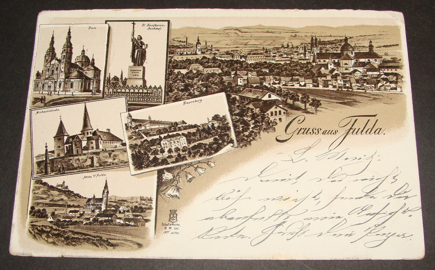 Germany 1897 German   Gruss Aus Fulda Postcard