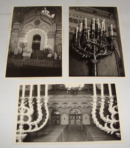 Photo Jewish Judaica Subotica Yugoslavia Serbia Synagogue x3