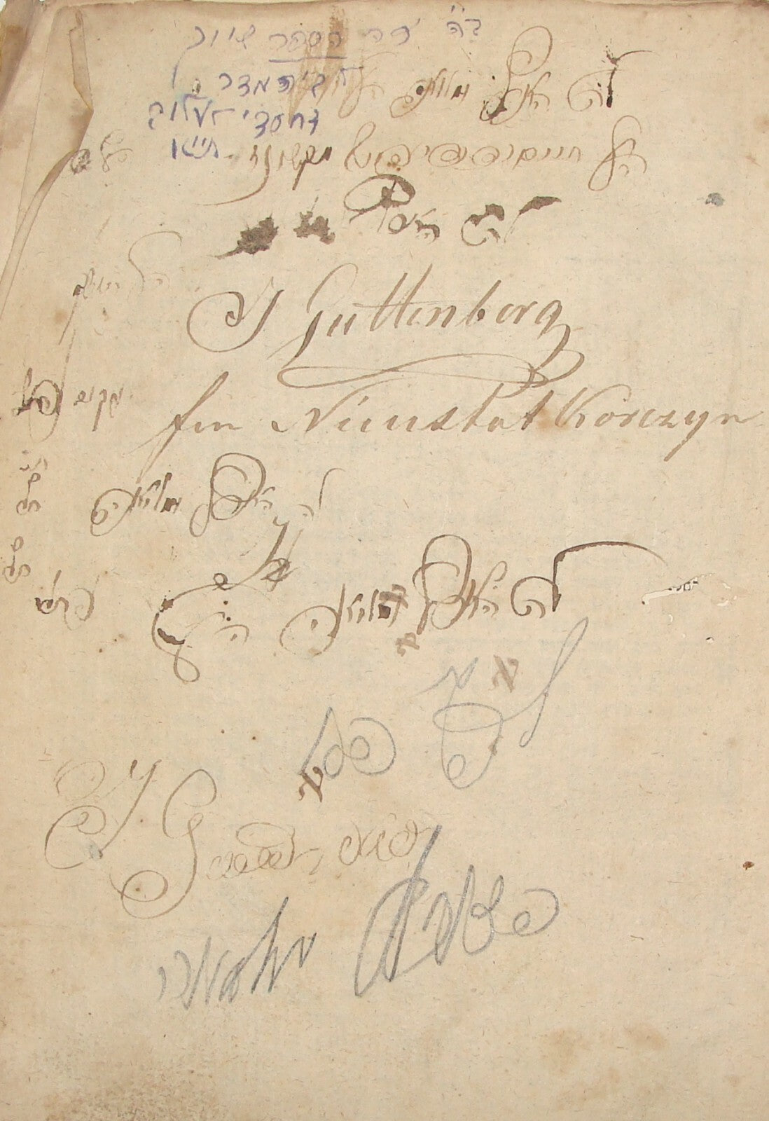 Book Jewish Judaica Rabbi Shnei Luchot HaBrit Signature Chaim Yedidya ? of Ksiaz