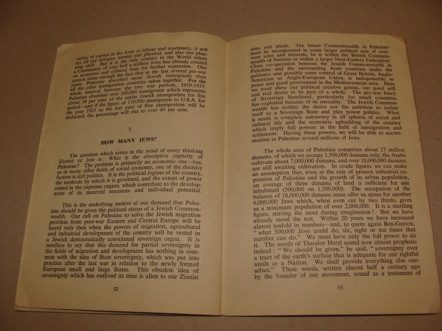 Booklet Palestine 1943 London Zionism Present Tasks Post War Aims Zionist Israel