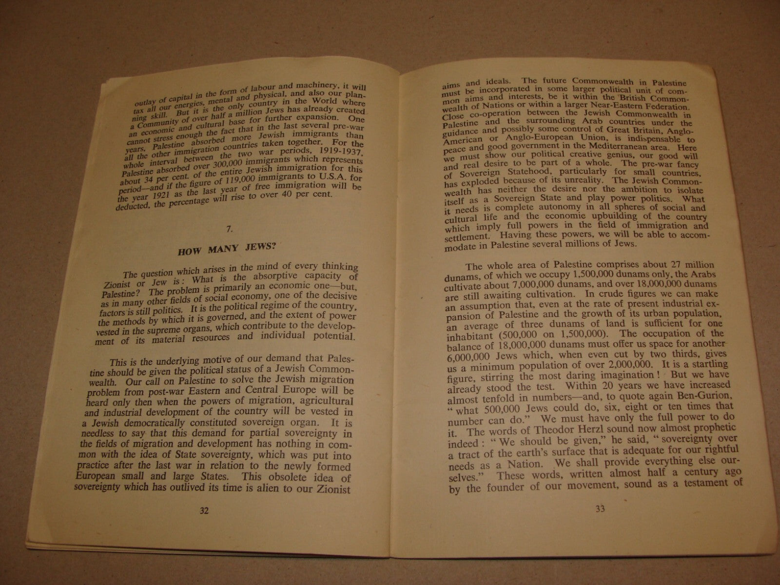 Booklet Palestine 1943 London Zionism Present Tasks Post War Aims Zionist Israel