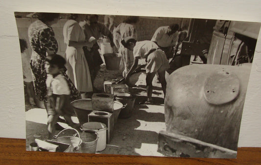 Photo Jewish Judaica Israeli Israel Vintage 1950s Ration Austerity Oil Gas Food