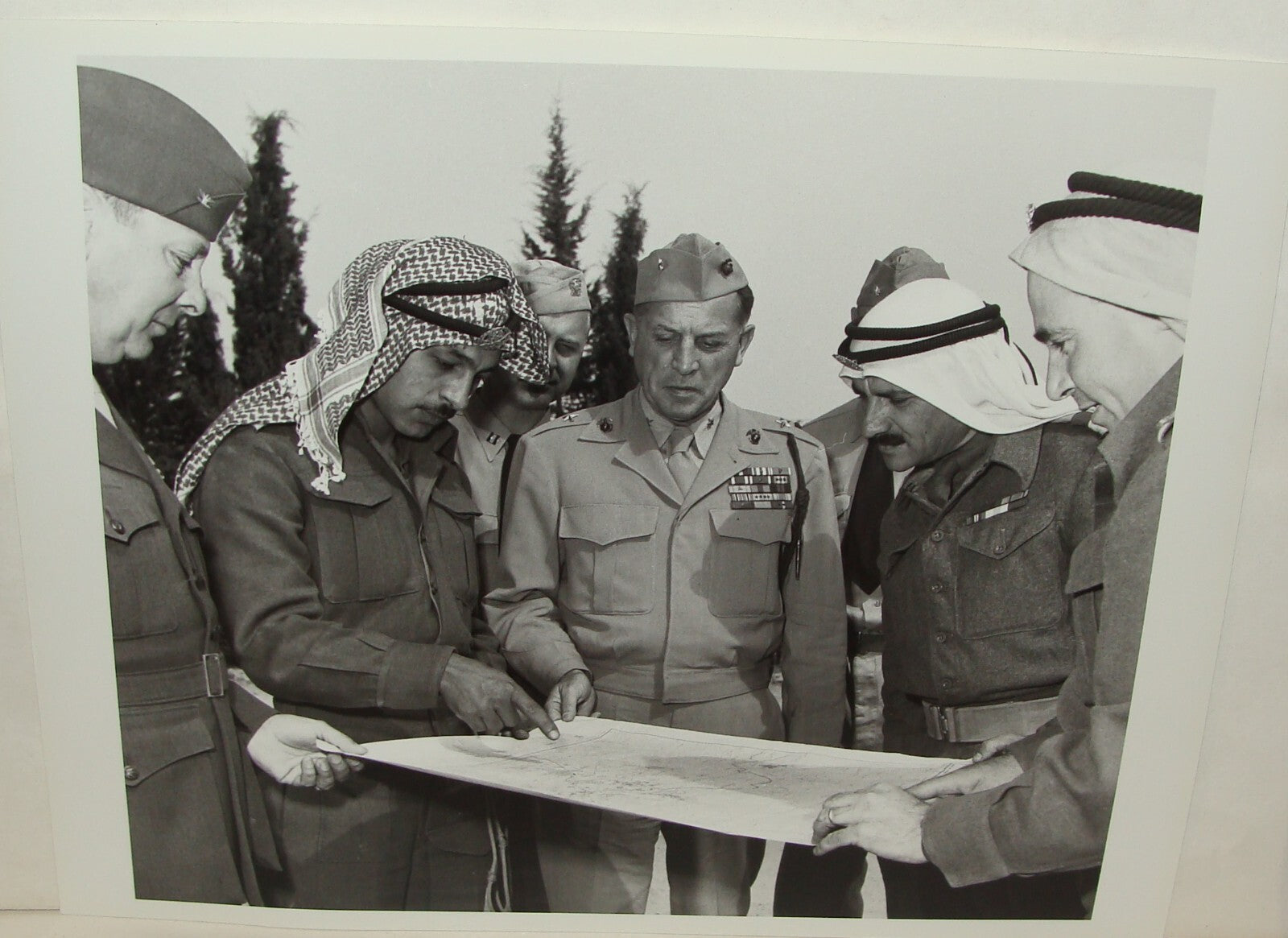 Photo Print Israel Independence War Arab Legion William Riley Map Ceasefire 1948
