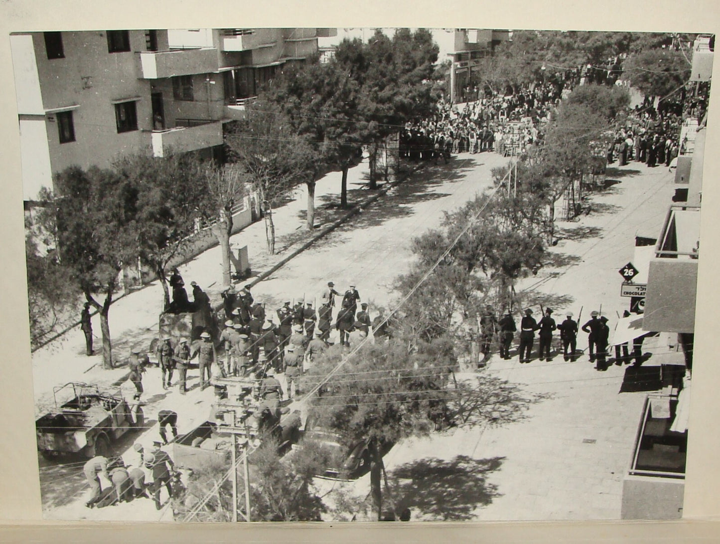 Photo Print Palestine Paper , 1939 Israel Tel Aviv Anti White Protest Police