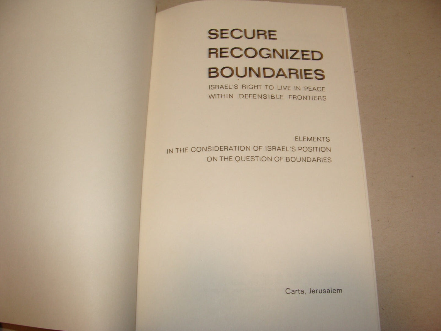 Map Palestine Jewish Judaica 1971 Israel Israeli Peace Borders History Arab War