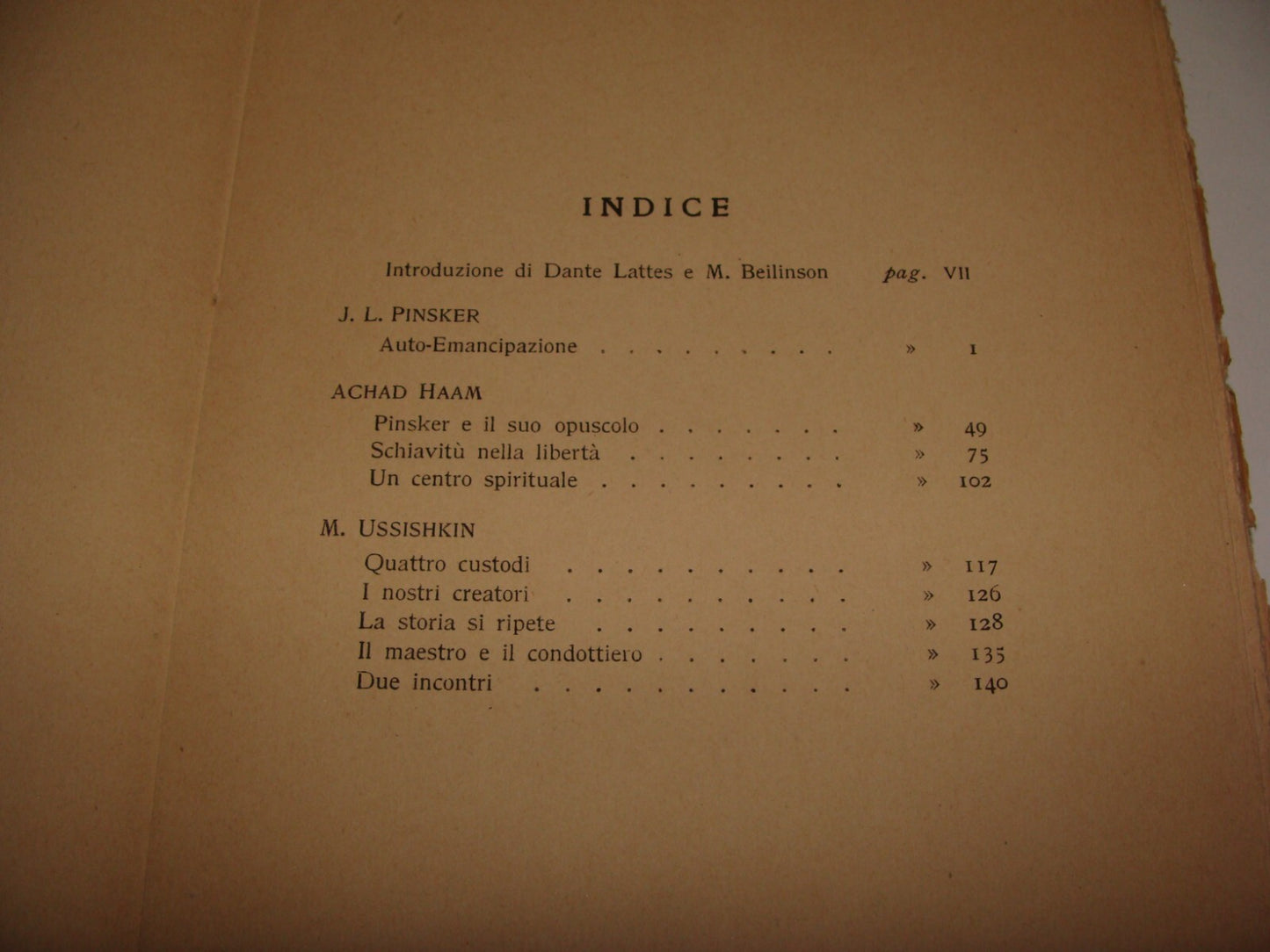 Book Jewish 1922 Auto Emancipation Italy Italian Zionist Pinsker Ussishkin
