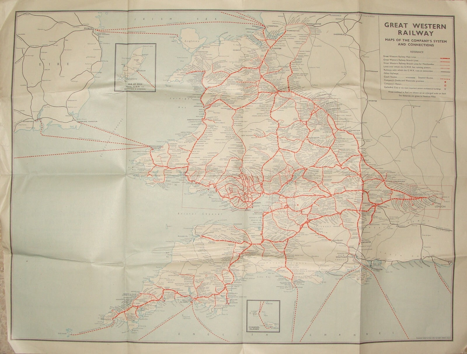 GWR Great Western Railway Map London England UK Britian