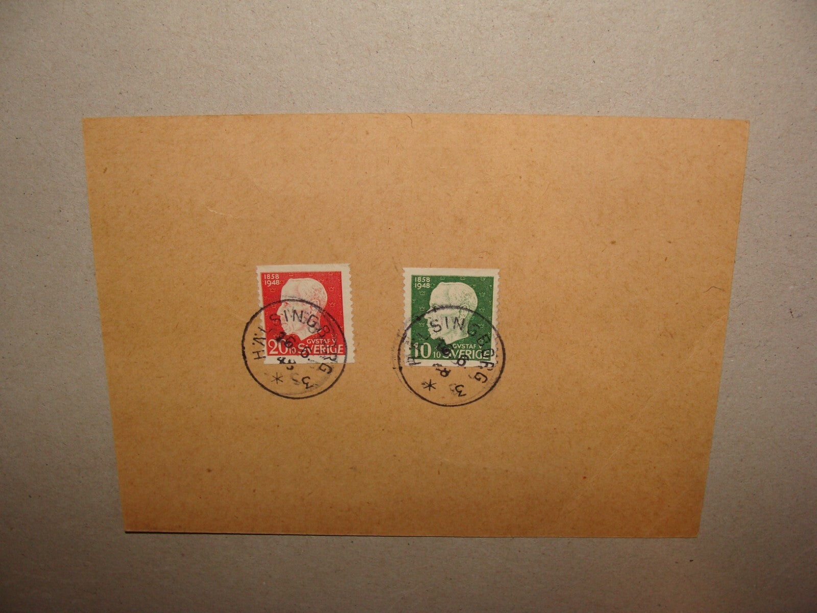 1948 SWEDEN HALSINGBORG STAMP COVER POSTCARD