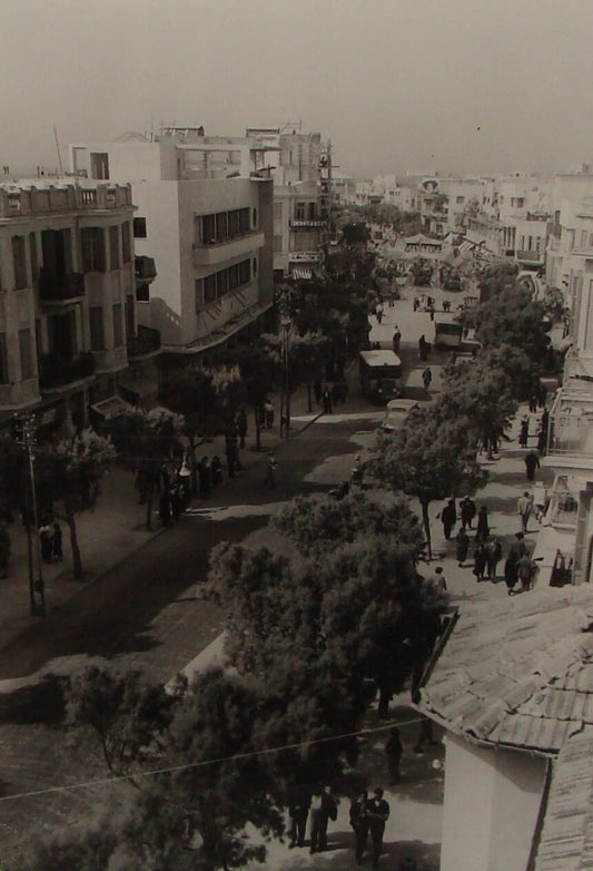 Photo Print Palestine Ad , Israel Tel Aviv Allenby Street Road c. 1935 Jewish