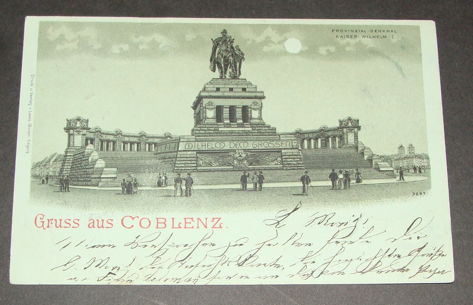 Germany 1897 German   Gruss Aus Coblenz Postcard Kaiser Wilhelm