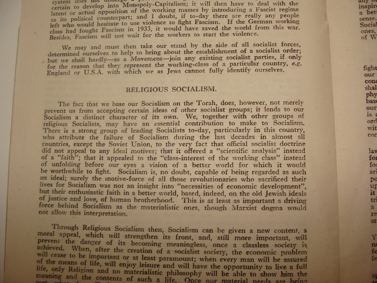 Jewish Judaica 1944 TORAH AND SOCIAL ORDER Rabbi Heinemann Zionist London Youth