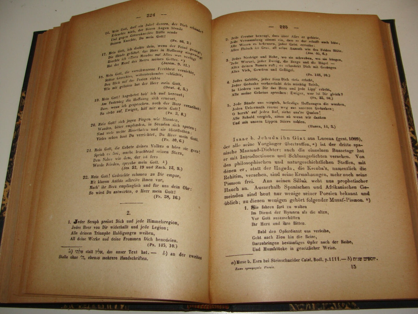 Germany Jewish Judaica   Berlin 1919 Middle Ages Synagogue Poetry Songs Dr Zunz