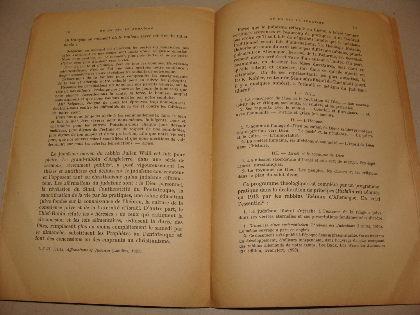 Booklet Jewish Judaica France French LA REVUE DE PARIS Rabbi Maurice Liber