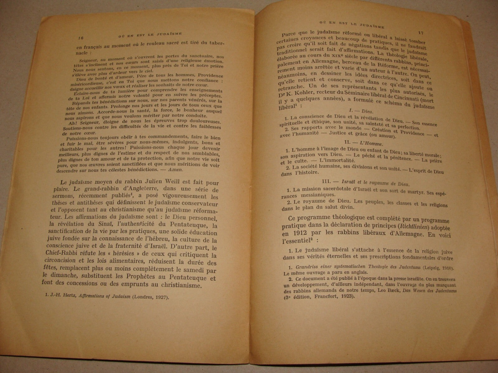 Booklet Jewish Judaica France French LA REVUE DE PARIS Rabbi Maurice Liber