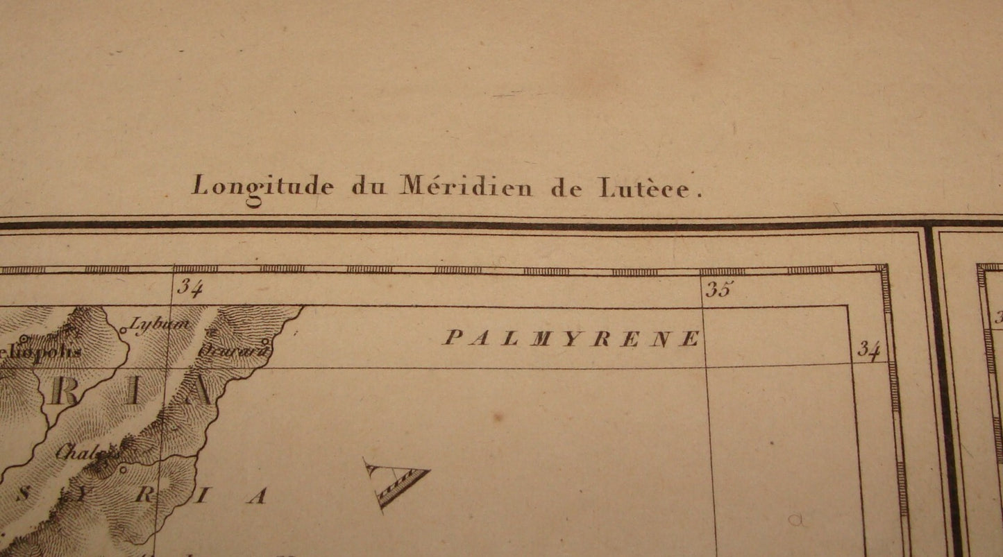 Map Palestine ANTIQUE c. 1837 Malte Brun Israel Biblical Tribes Bible Engraved