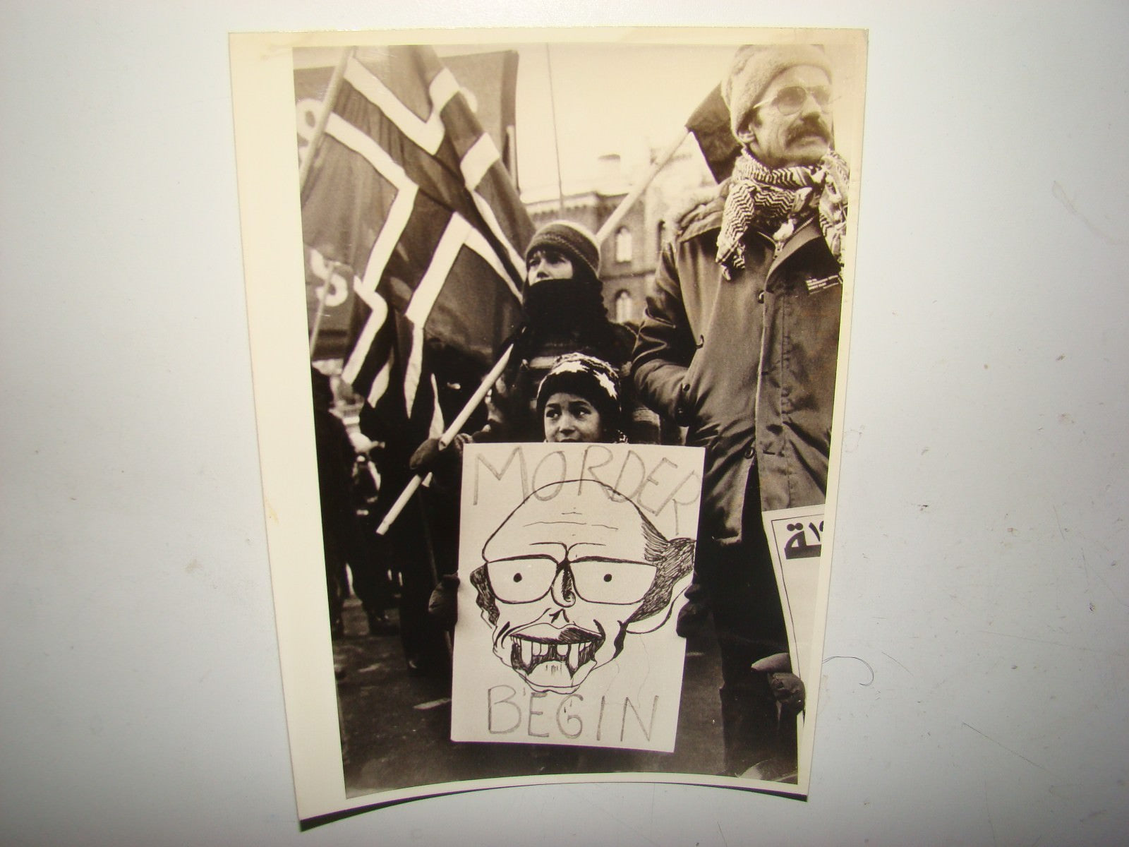Photo Jewish 1978 Palestinian Arab Protest Israel PM Begin Nobel Peace Oslo PLO