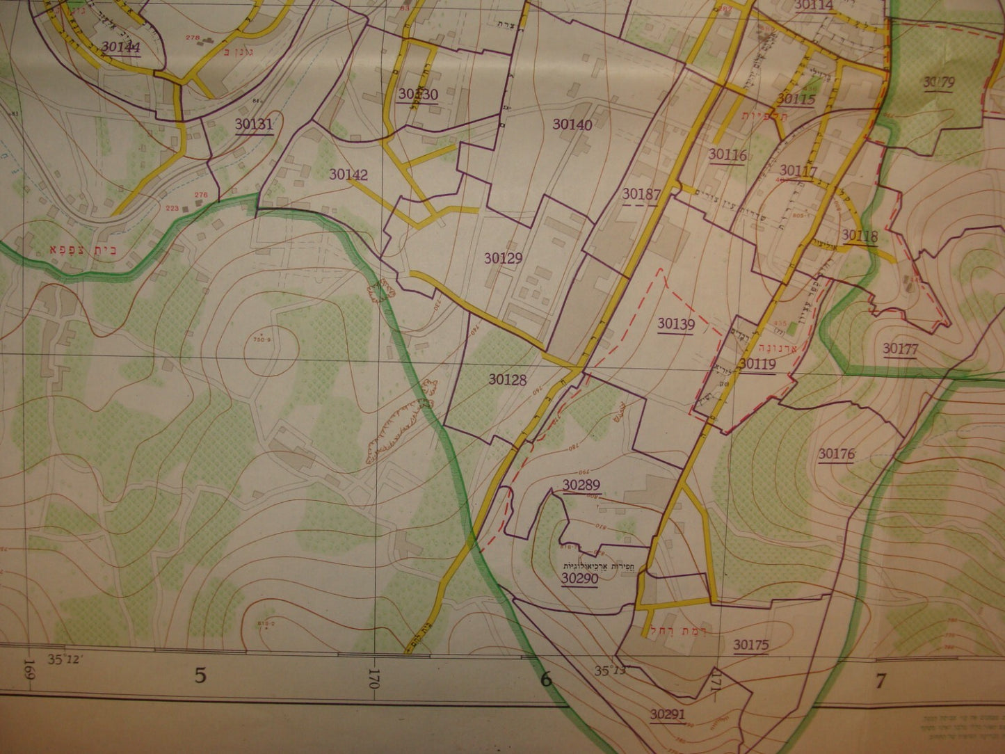 Map Jewish 1967 Pre Six Day War Israel Israeli JERUSALEM Green Line LARGE SIZE