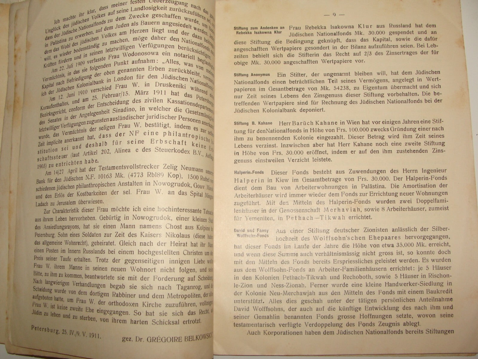 Germany Booklet Palestine Judaica 1915 German Jewish Fund KKL JNF Zionist Israel