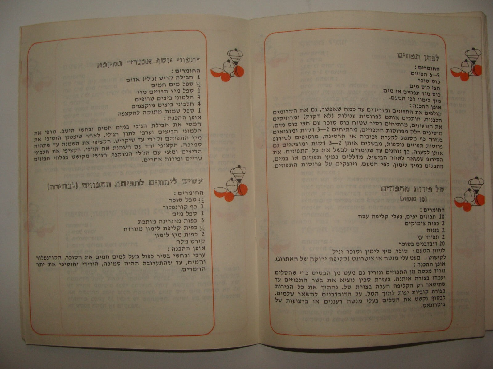 Booklet Jewish Book Judaica Vintage Israel Israeli Hebrew Recipe Citrus Food