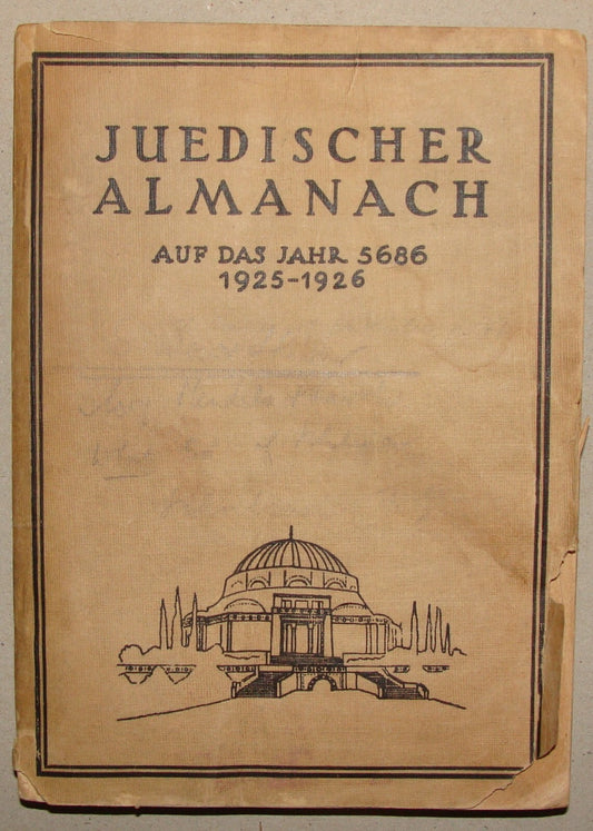Book Jewish Judaica 1925 German Austria Vienna JUEDISCHER ALMANACH Art Ad