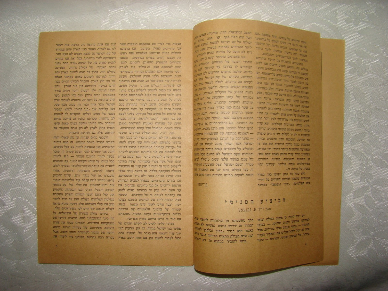 Journal Palestine Hebrew Israel 1947 Bnai Brith Jewish State Zionist בני ברית