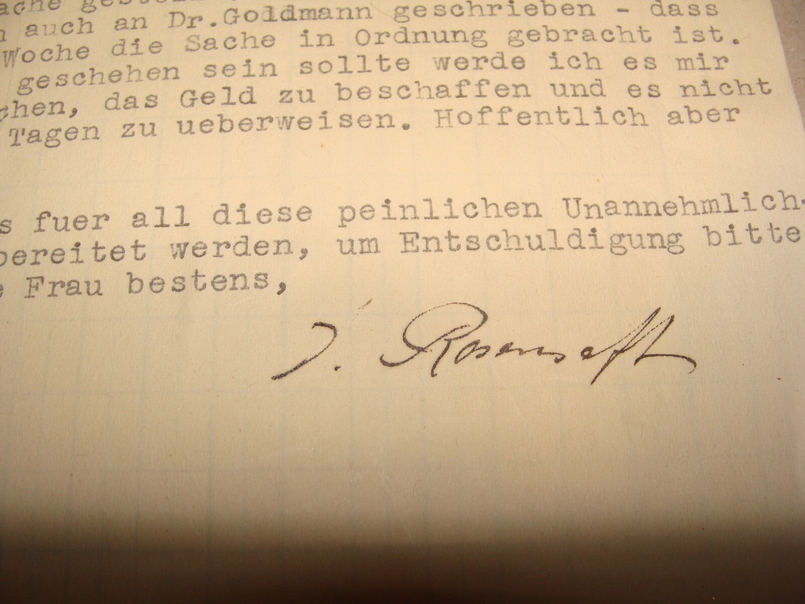 Letter Jewish Council France Paris German Signed To Dr Feinberg Zionist