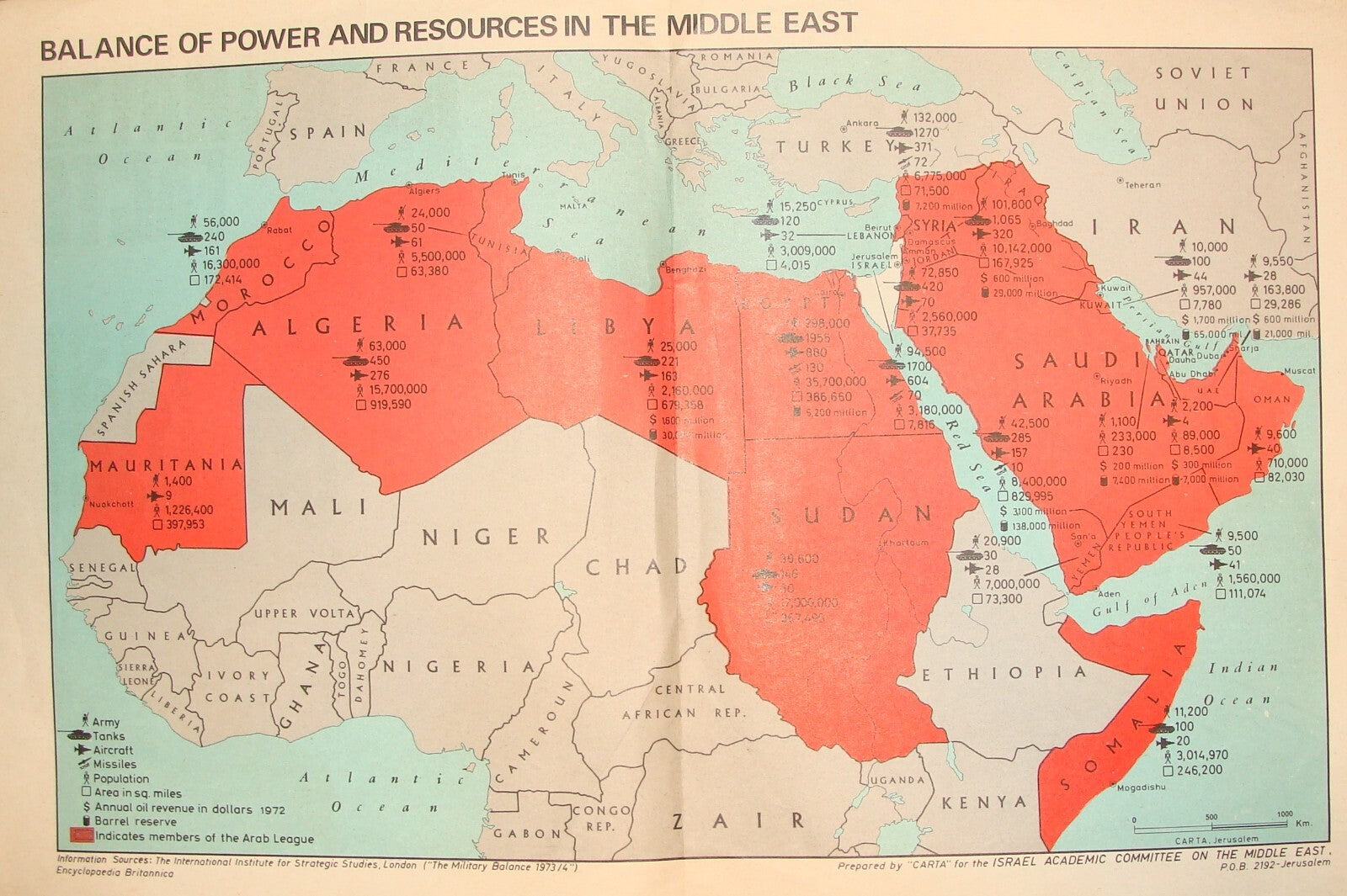 Israel Army Map Jewish 1970s Arab Middle East Conflict Facts Info Jerusalem
