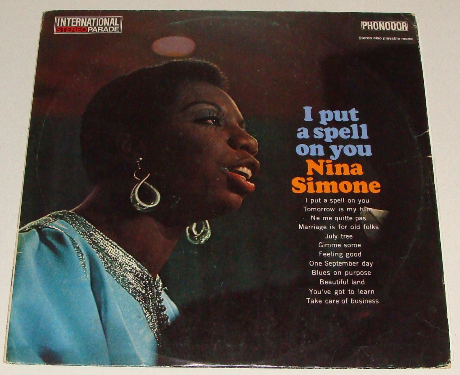 RARE Israel Israeli NINA SIMONE LP Phonodor DIFF COVER I Put A Spell On You 1965