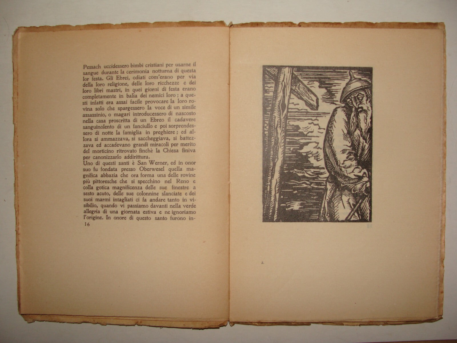 Book Jewish Judaica 1926 Heinrich Heine Bacherach Rabbi Italy Italian