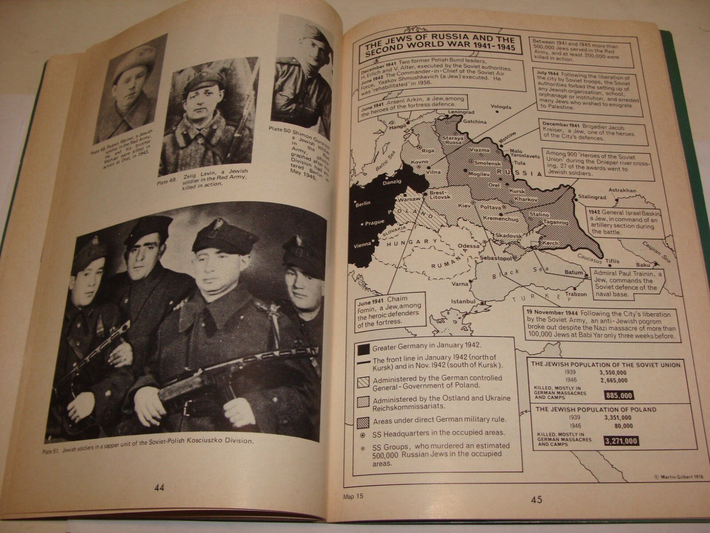Book Jewish Judaica Soviet Russia Russian Jews History Map Photo Album