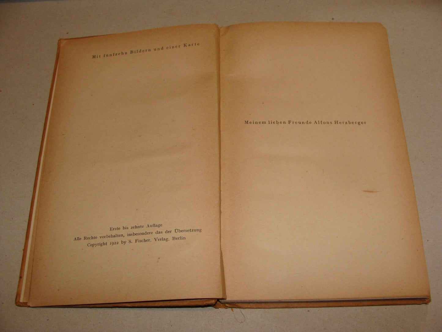 RARE 1922 Travel Book JEWISH PALESTINE Photo Album Map Germany Holitscher Israel