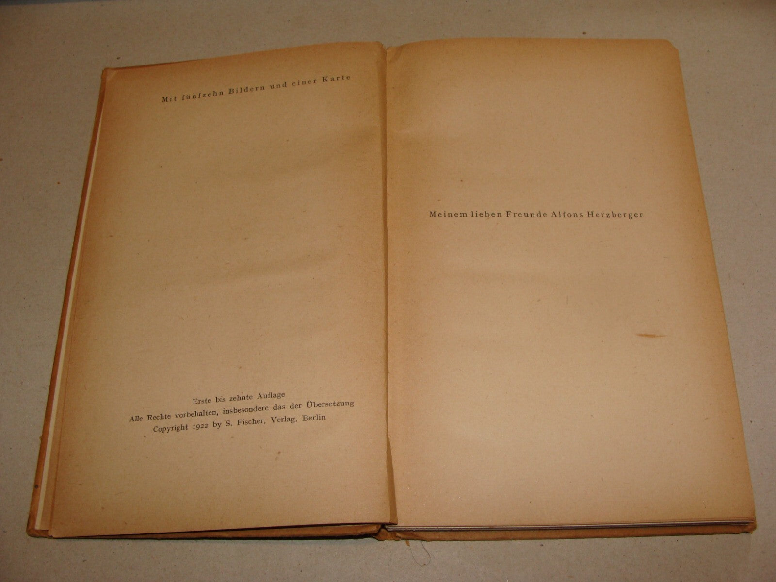 RARE 1922 Travel Book JEWISH PALESTINE Photo Album Map Germany Holitscher Israel