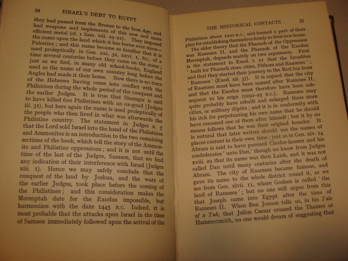 Book Jewish RARE 1928 ISRAEL'S DEBT TO EGYPT Israel History Judaica London