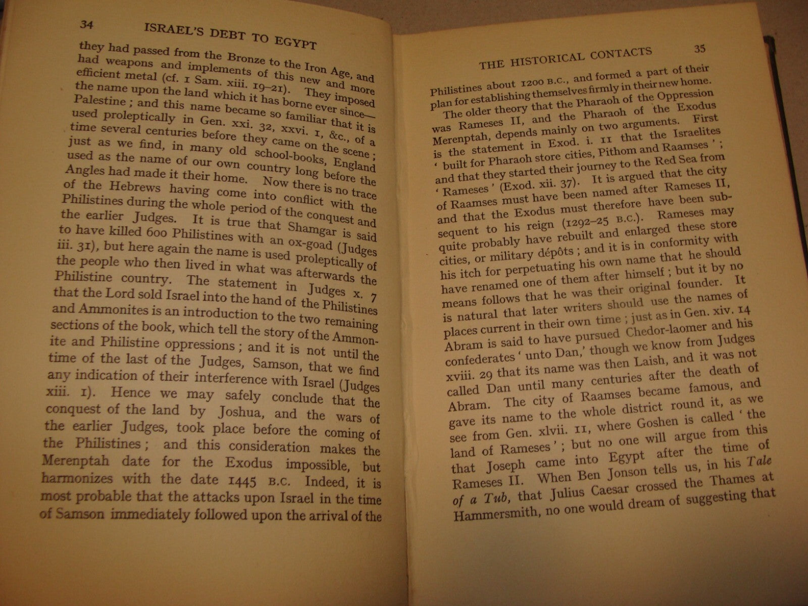Book Jewish RARE 1928 ISRAEL'S DEBT TO EGYPT Israel History Judaica London
