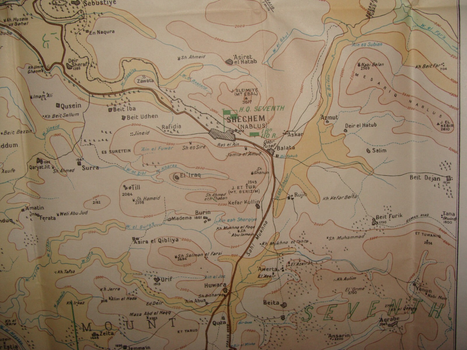 Palestine Israel Megiddo Map Army Military WWI Turkish British Army Military