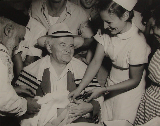 Pol Photo Print Jewish GPO , Judaica 1952 Israel Prime Minister DAVID BEN GURION