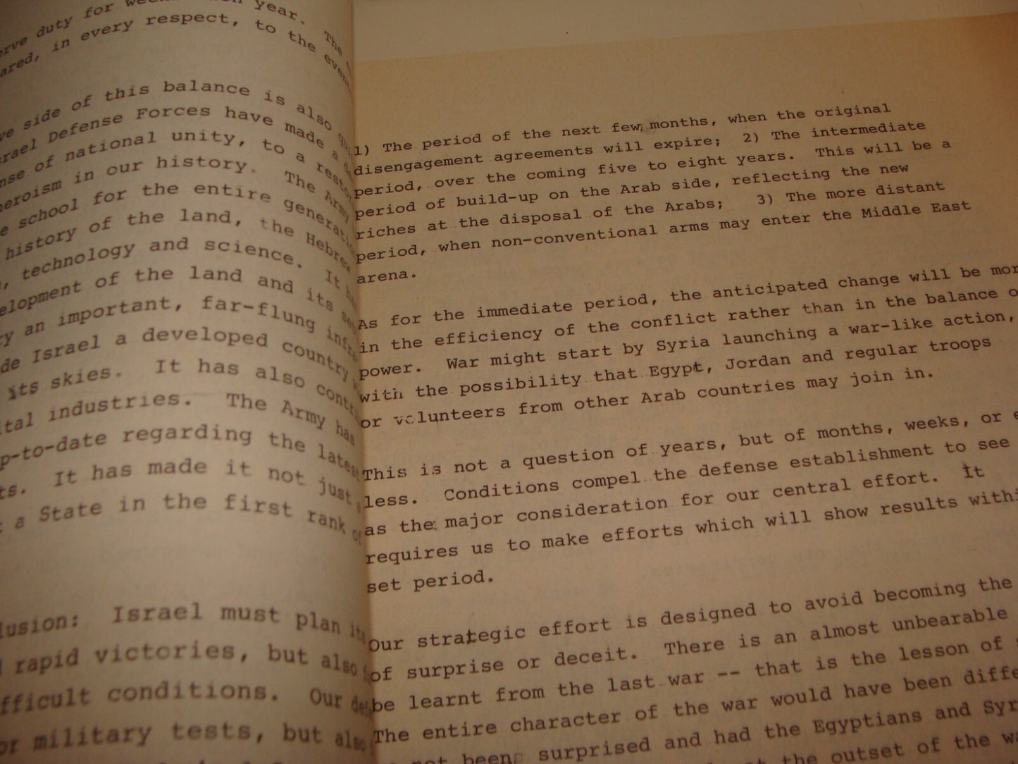 Pol Jewish Israel Israeli Government Foreign Affairs SHIMON PERES Speech 1974