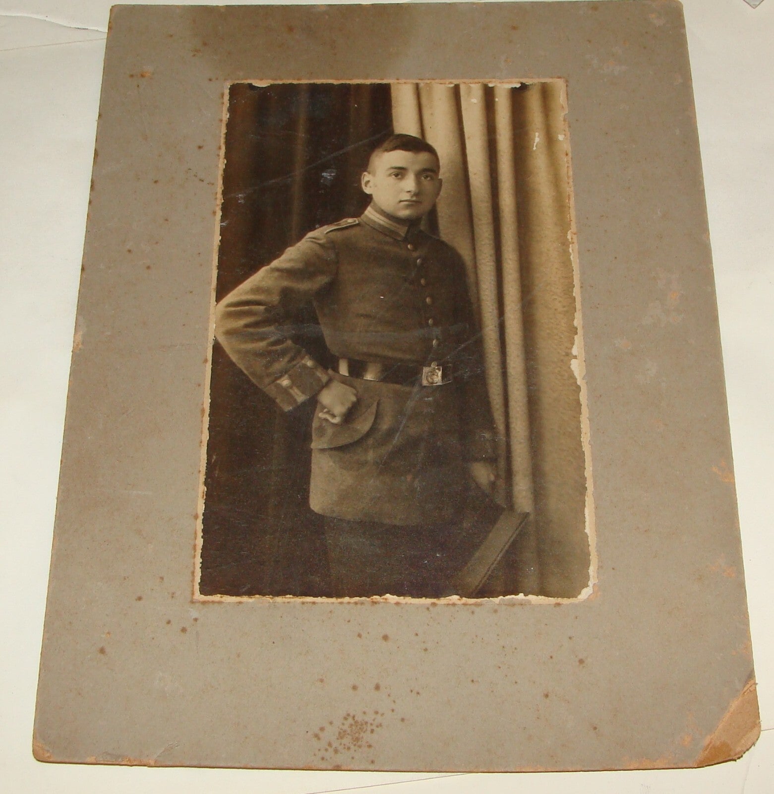 Germany Jewish Judaica WW1 German Army Military Soldier Photo LEVY At the back