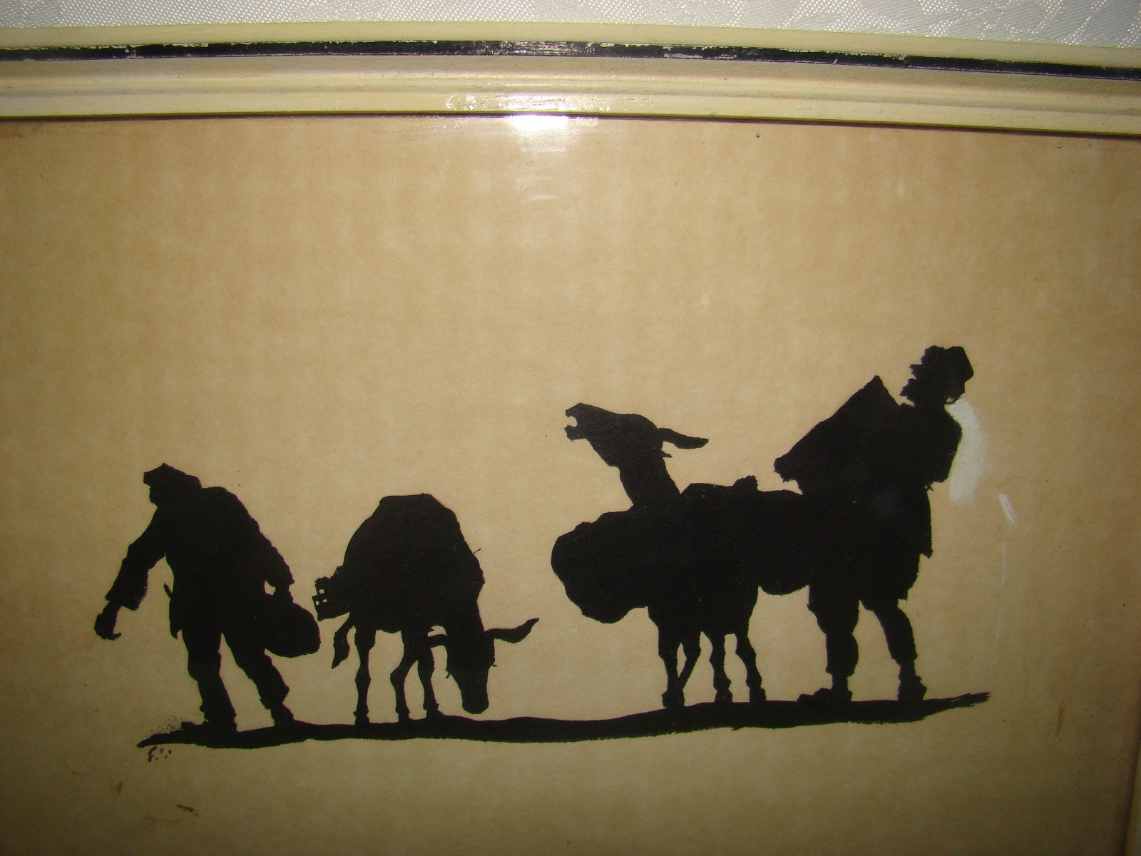 jewish judaica palestine israel ? Bezalel Gur Aryeh Style ? drawing signed art