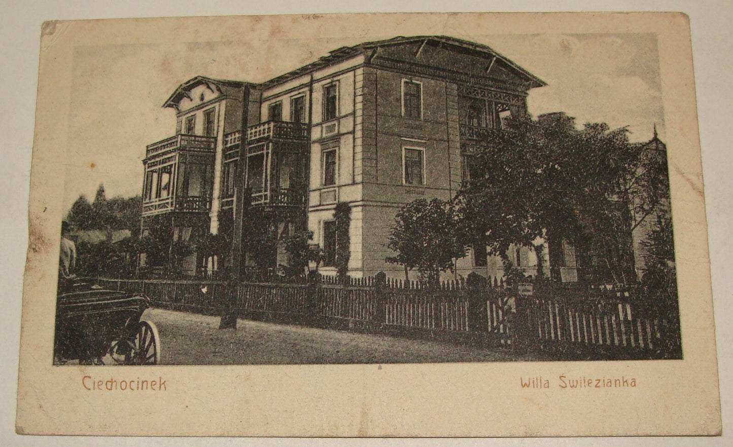 1900s Poland Ciechocinek willa Switezianka Photo Postcard