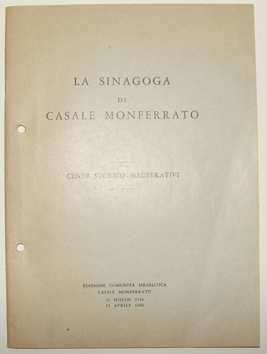 Booklet Jewish Judaica La Sinagoga Di Casale Monferrato Synagogue Italy Italia