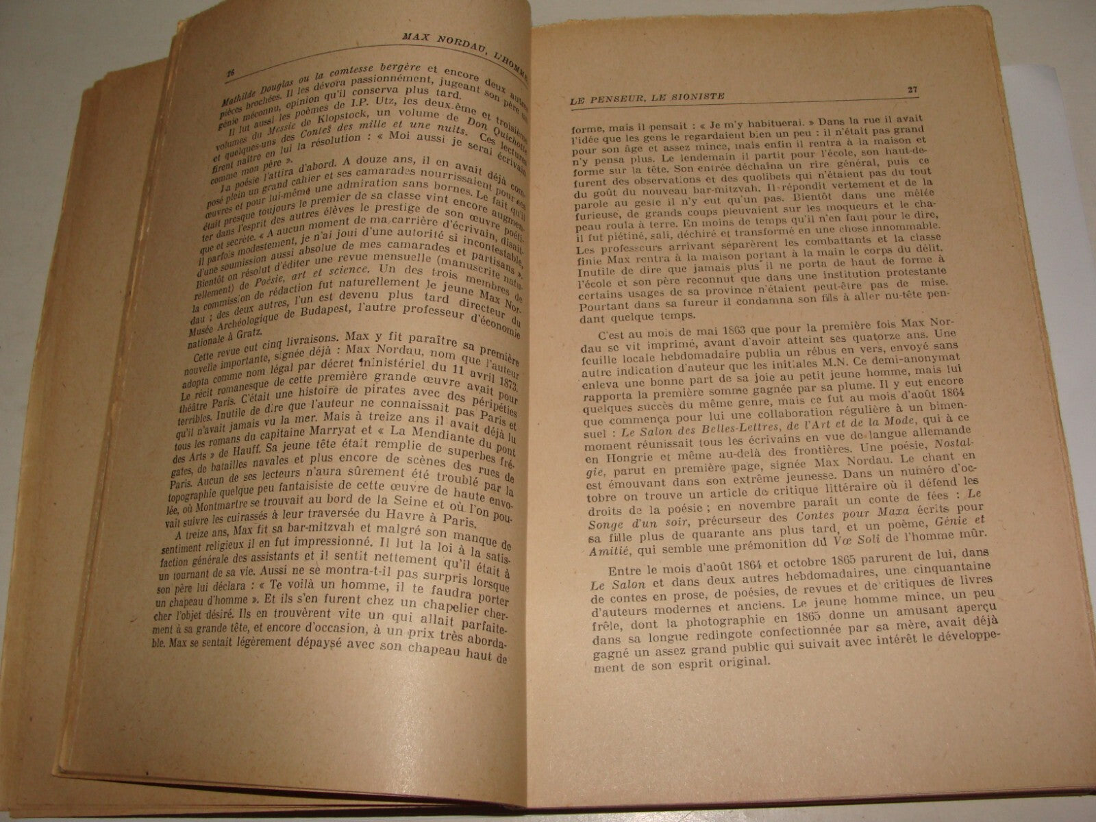 Book Jewish Judaica 1948 Max Nordau MAXA SIGNED History Zionist France French