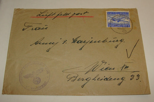 Germany   1942 WWII Feldpost Army Military Cover Stamp Third Reich