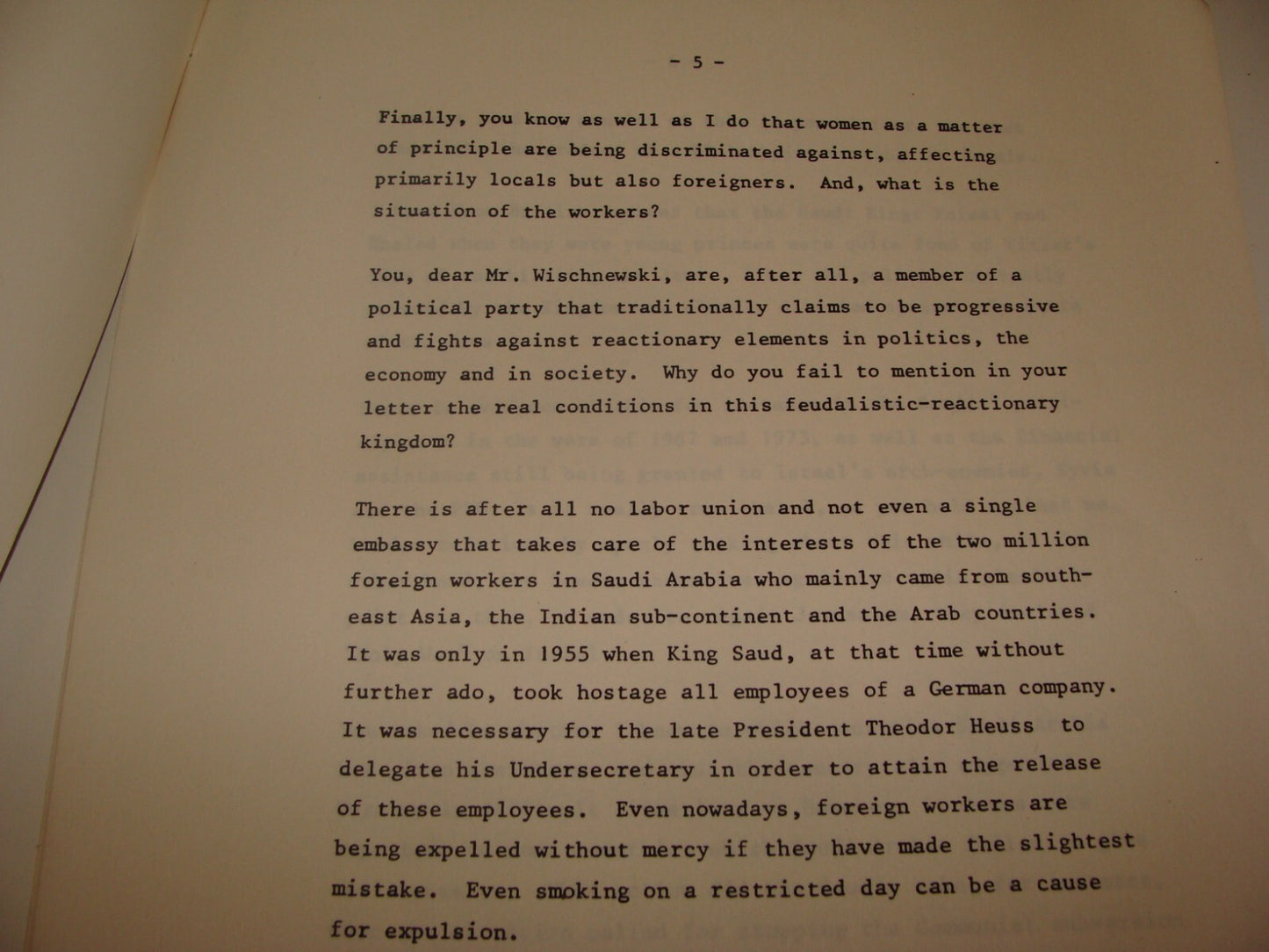 Germany Paper Palestine Jewish 1984 German DIE WELT Israel Wischnewski Springer