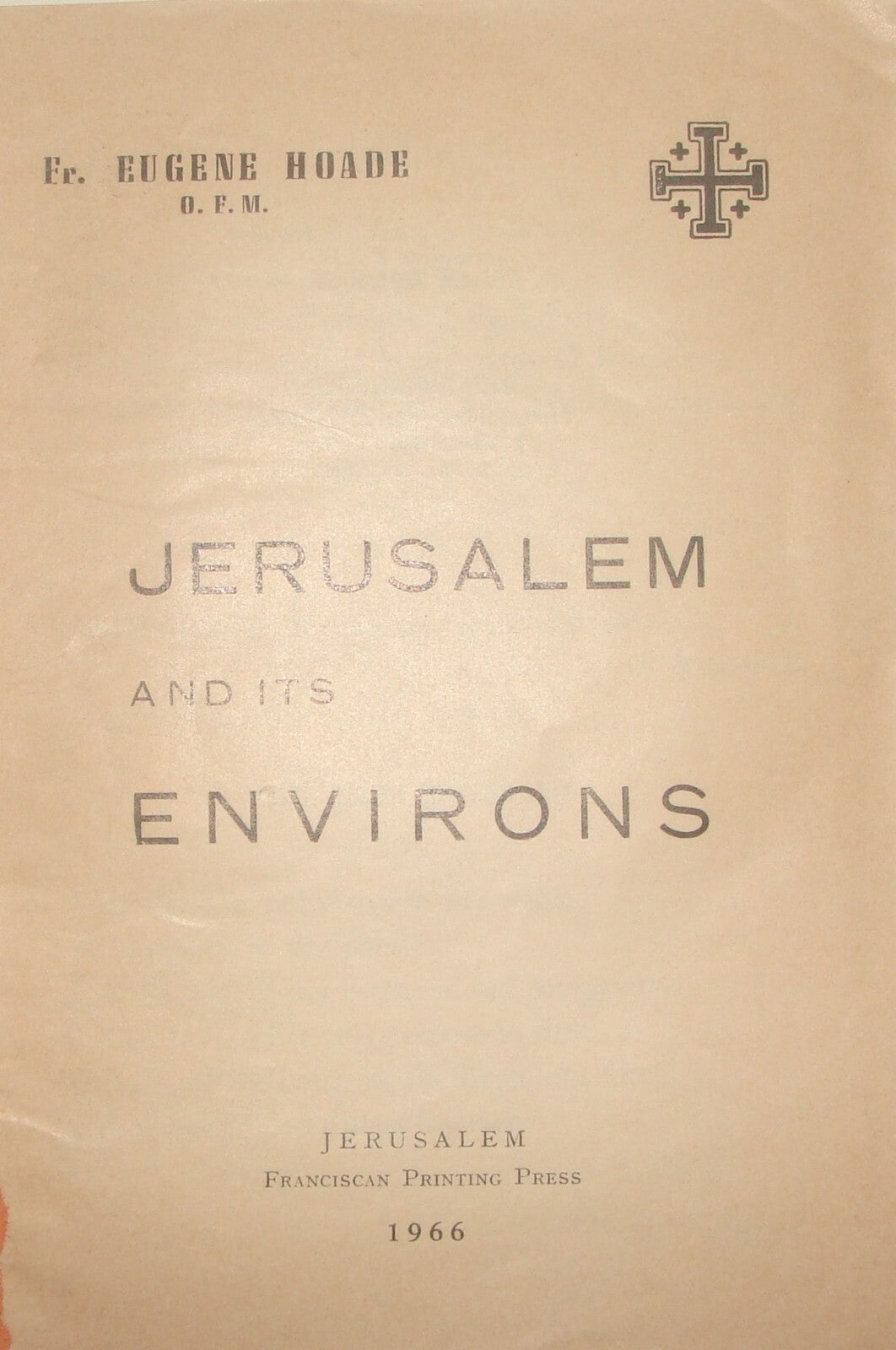 Book Jewish Judaica 1966 Jerusalem And Its Environs Map Photos Eugene Hoade